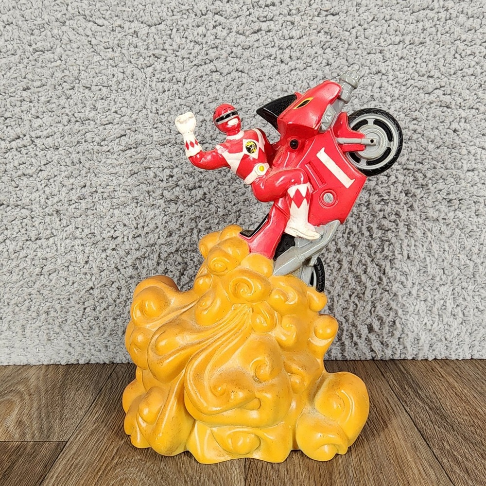 Vintage 1994 Power Rangers Red Ranger Battle Bike Coin Bank Saban HEI 90s Toy
